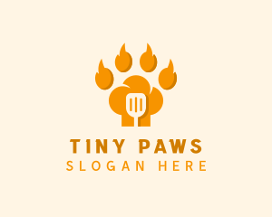 Paw Chef Spatula logo design