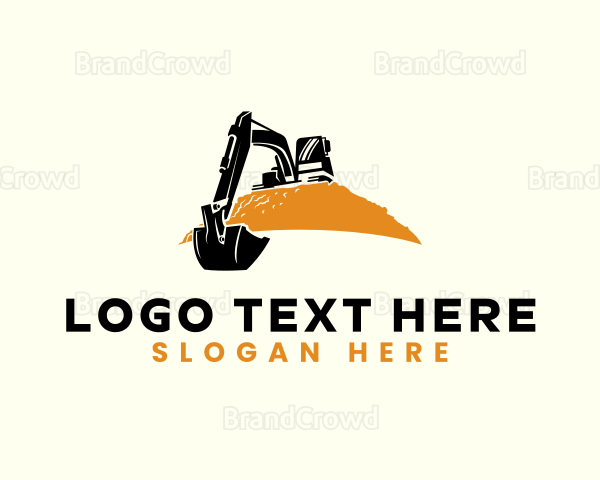 Quarry Backhoe Excavator Logo