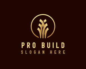 Real estate Building Contractor logo design