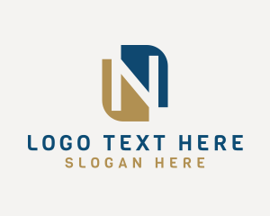 Modern Business Letter N logo design