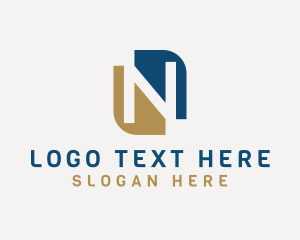 Modern Business Letter N Logo