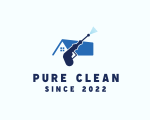 House Pressure Washer Cleaning logo design