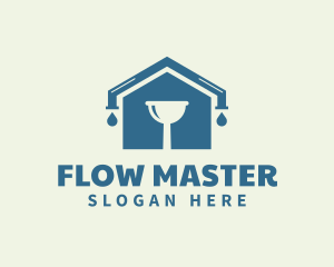 Drain - House Plumbing Plunger Drain logo design