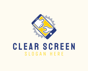 Screen - Cogs Phone Repair logo design