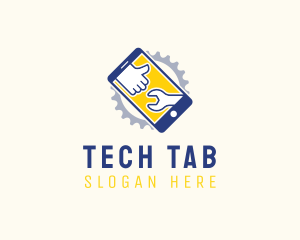 Tablet - Cogs Phone Repair logo design