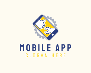 Screen - Cogs Phone Repair logo design