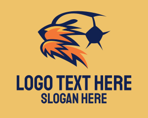 Lioness - Soccer Lion Mascot logo design