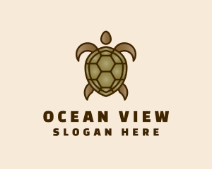 Brown Sea Turtle logo design