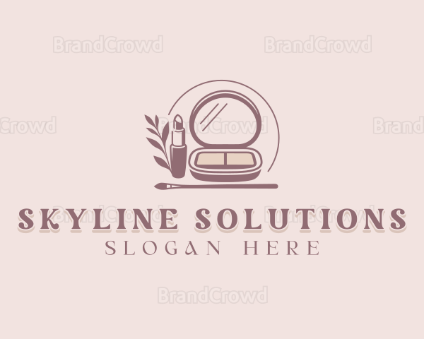 Lipstick Makeup Salon Logo