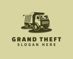 Worker - Green Dump Truck logo design