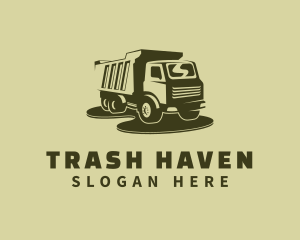 Green Dump Truck logo design