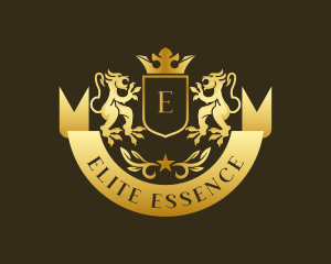 Ornament - Lion Crown Crest logo design