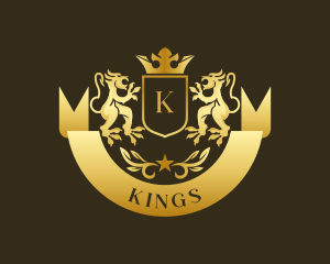 Lion Crown Crest logo design