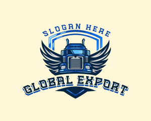 Export - Wing Shield Truck logo design