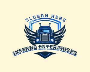 Wing Shield Truck logo design