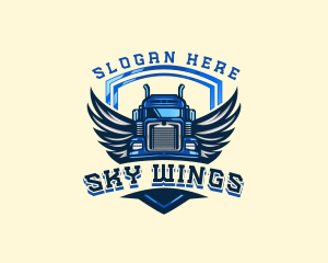 Wing Shield Truck logo design