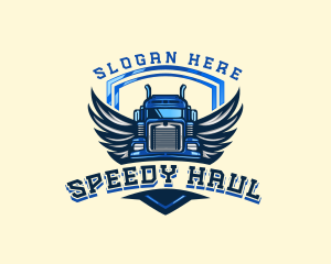 Truck - Wing Shield Truck logo design