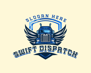 Dispatch - Wing Shield Truck logo design