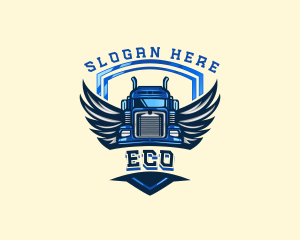 Wing Shield Truck logo design