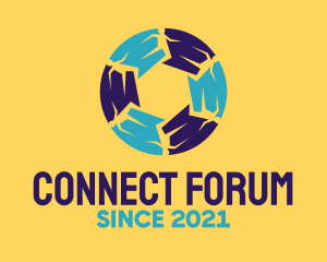 Forum - Abstract Running Circle logo design