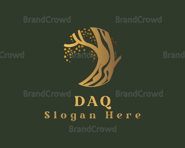 Gold Tree Branch Logo