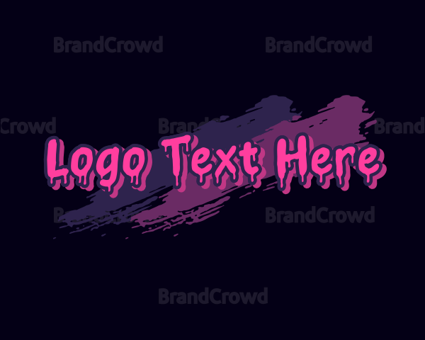 Graffiti Brush Wordmark Logo