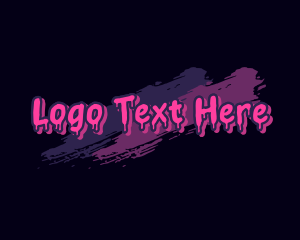 Stickers - Graffiti Brush Wordmark logo design