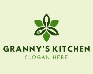 Green Kitchen Utensils logo design