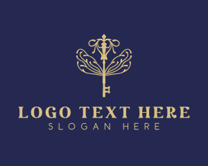 Ornament - Luxury Key Wings logo design
