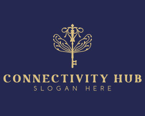 Decor - Luxury Key Wings logo design