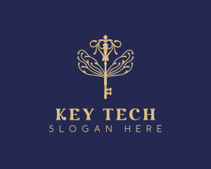 Luxury Key Wings logo design