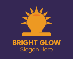 Lighting - Sun Light Bulb logo design