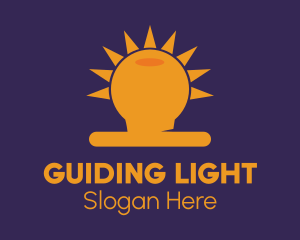 Sun Light Bulb  logo design