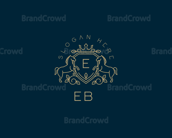 Horse Crown Crest Logo