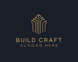 Building Skyscraper Tower logo design