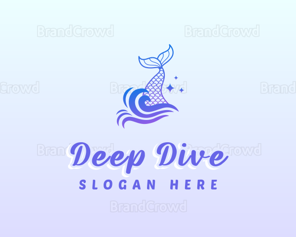 Mystical Mermaid Tail Logo