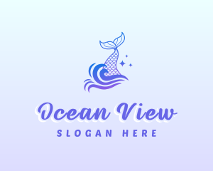 Mystical Mermaid Tail logo design