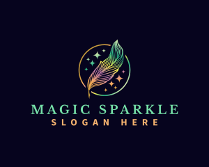 Magical Feather Quill logo design