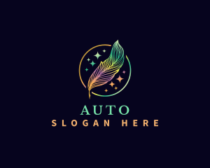 Mystical - Magical Feather Quill logo design