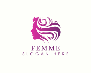 Beauty Woman Hair logo design