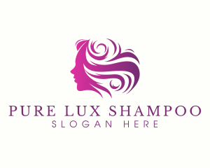 Shampoo - Beauty Woman Hair logo design
