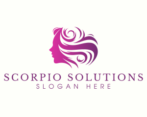 Beauty Woman Hair logo design