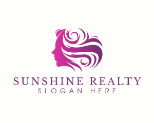 Beauty Woman Hair logo design