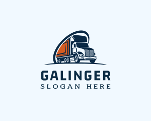 Courier Trailer Truck Logo