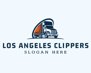 Courier Trailer Truck Logo