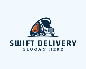 Courier Trailer Truck logo design