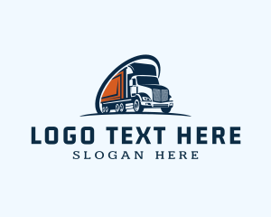 Truckload - Courier Trailer Truck logo design