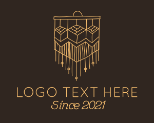 Golden - Macrame Decor Handcraft logo design