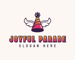 Parade - Festive Party Hat Wings logo design