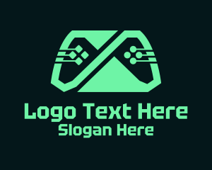Green Cyber Gamepad Logo